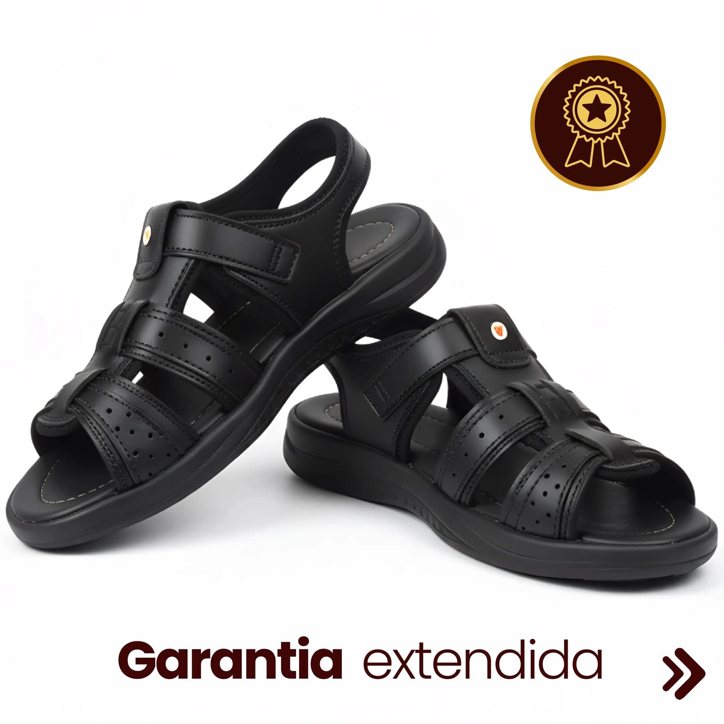Sandalias en cuero garantizado