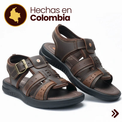 Sandalias en cuero garantizado